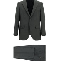 Orta Füme Relaxed Fit Rahat Kesim Klasik Takım Elbise