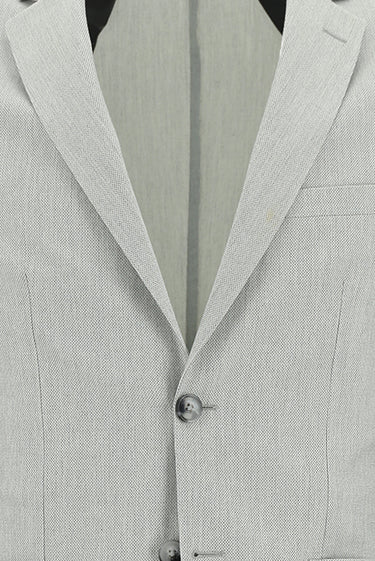 Orta Gri Super Slim Fit Ekstra Dar Kesim Beli Lastikli İpli Desenli Takım Elbise