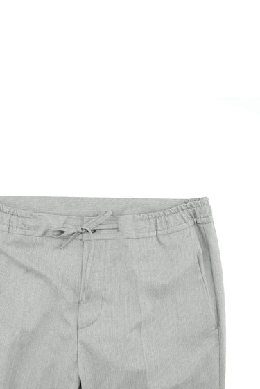 Orta Gri Super Slim Fit Ekstra Dar Kesim Beli Lastikli İpli Desenli Takım Elbise