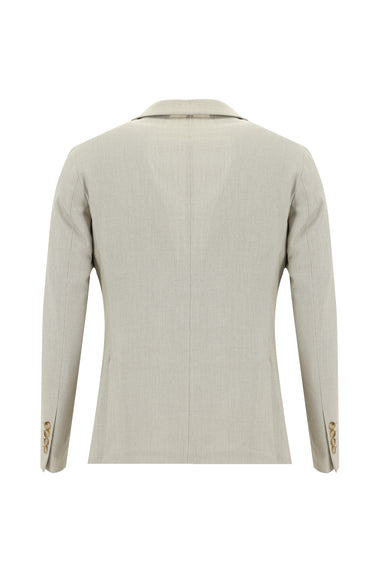 Orta Bej Super Slim Fit Ekstra Dar Kesim Fit Beli Lastikli İpli Desenli Takım Elbise