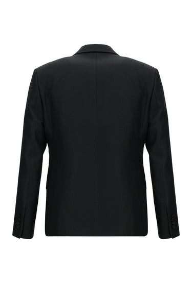 Siyah Slim Fit Dar Kesim Mono Yaka Yelekli Smokin & Damatlık