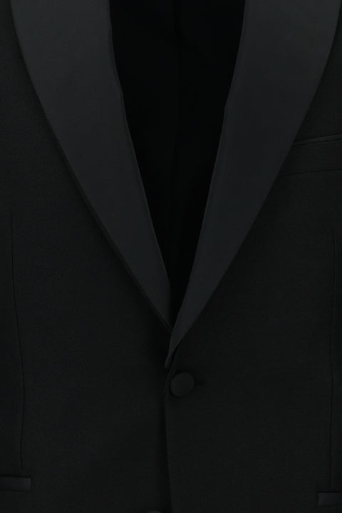 Black 7 Drop Slim Fit Narrow Cut Shawl Collar Tuxedo & Groom Suit