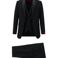 Black 7 Drop Slim Fit Narrow Cut Shawl Collar Vest Tuxedo & Groom Suit