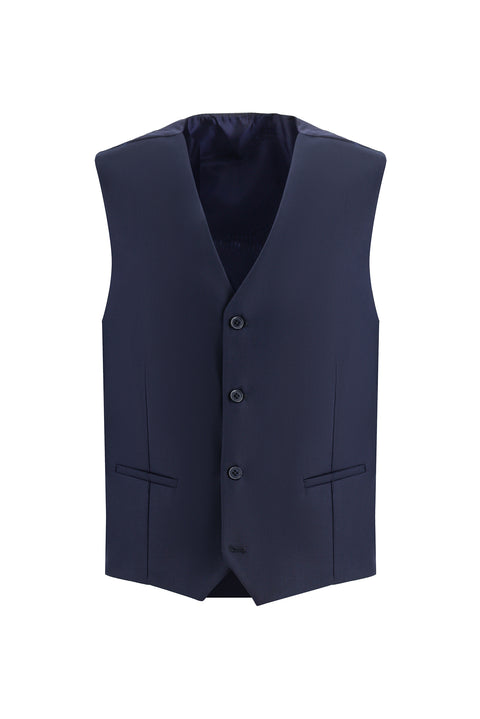Koyu Lacivert 6 Drop Regular Fit Standart Kesim Kombinli Yelekli Takım Elbise
