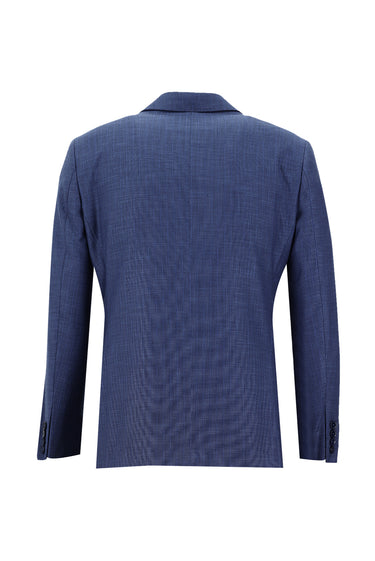 Havacı Mavi Slim Fit Dar Kesim Klasik Desenli Takım Elbise