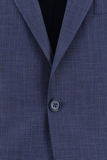 Havacı Mavi Slim Fit Dar Kesim Klasik Desenli Takım Elbise
