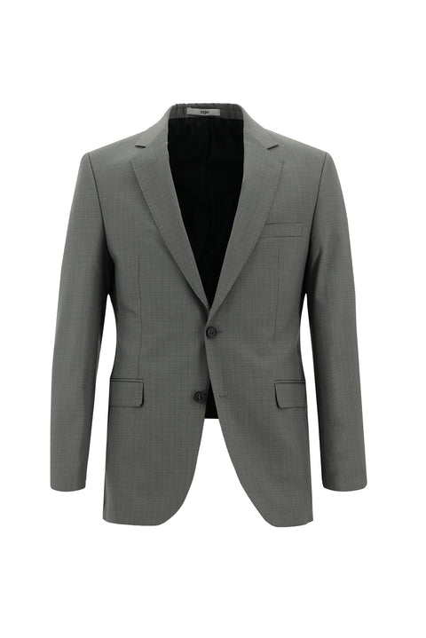 Açık Vizon 7 Drop Slim Fit Dar Kesim Desenli Takım Elbise