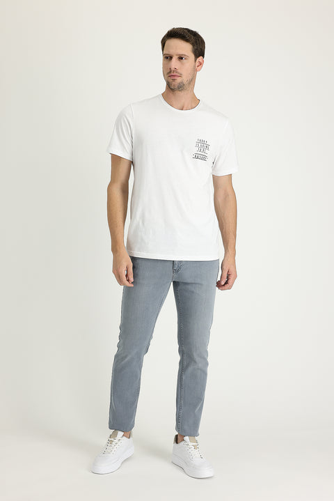 Uçuk Mavi Slim Fit Dar Kesim Likralı Denim Pantolon