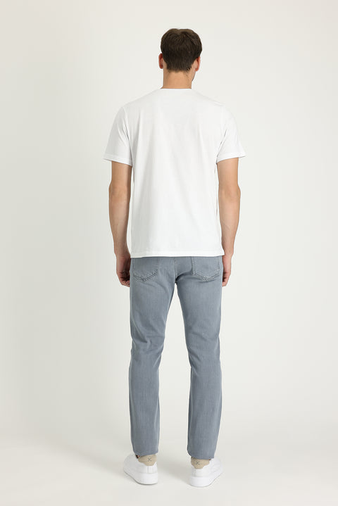 Uçuk Mavi Slim Fit Dar Kesim Likralı Denim Pantolon