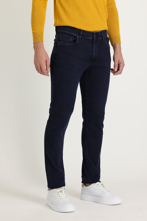 Koyu Lacivert Super Slim Fit Eksra Dar Kesim Likralı Denim Pantolon