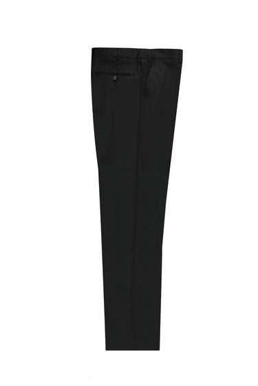 Siyah Slim Fit Dar Kesim Klasik Desenli Likralı Kumaş Pantolon