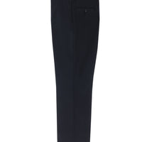 Koyu Lacivert Slim Fit Dar Kesim Yünlü Klasik Kumaş Pantolon