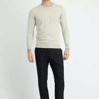 Siyah Lacivert Slim Fit Dar Kesim Yünlü Klasik Kumaş Pantolon