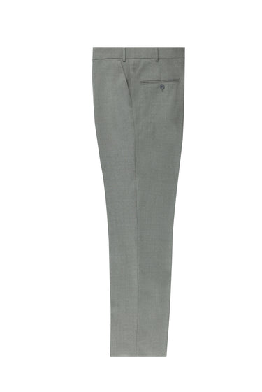 Orta Füme Relaxed Fit Rahat Kesim Yünlü Klasik Kumaş Pantolon