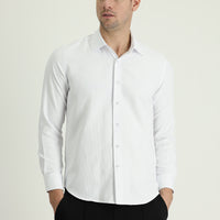 Beyaz Uzun Kol Slim Fit Dar Kesim Klasik Pamuklu Kolay Ütülenebilir Gömlek
