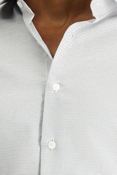 Siyah Uzun Kol Slim Fit Dar Kesim Klasik Desenli Pamuklu Kolay Ütülenebilir Gömlek