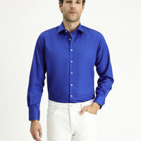 Navy Blue Long Sleeve Classic Non-Iron Cotton Shirt