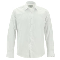 Beyaz Uzun Kol Slim Fit Dar Kesim Klasik Non Iron Saten Pamuklu Kolay Ütülenebilir Gömlek