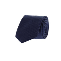Koyu Lacivert Mikro Desenli Kravat