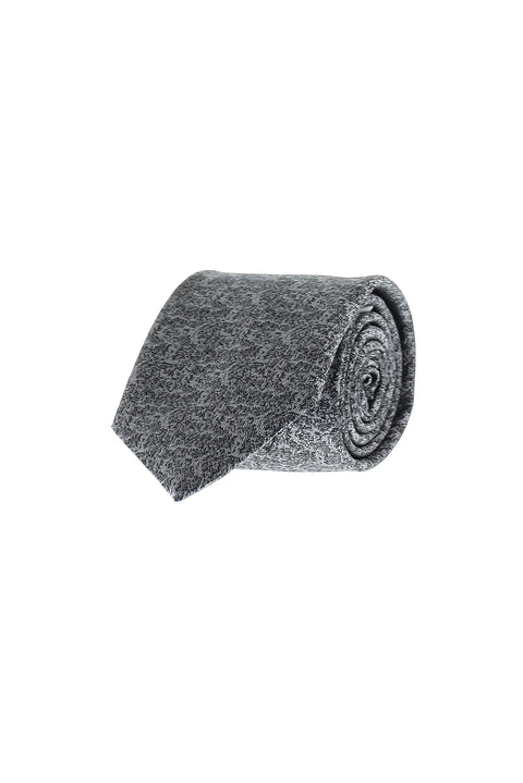 Medium Grey Patterned Tie