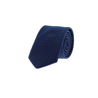 Navy Blue Patterned Tie