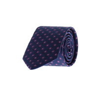 Medium Navy Patterned Tie