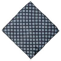 Medium Anthracite Patterned Silk Handkerchief
