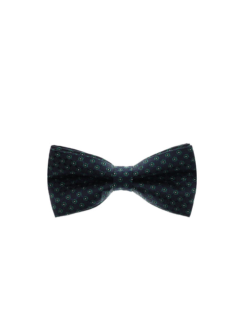 Dark Green Patterned Bow Tie