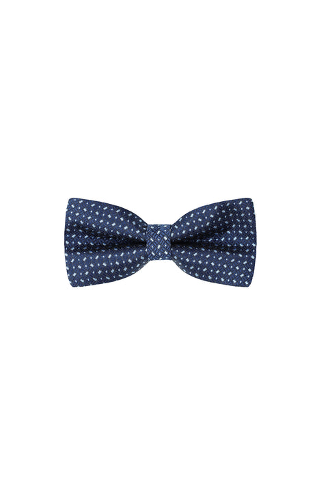 Medium Navy Patterned Bow Tie