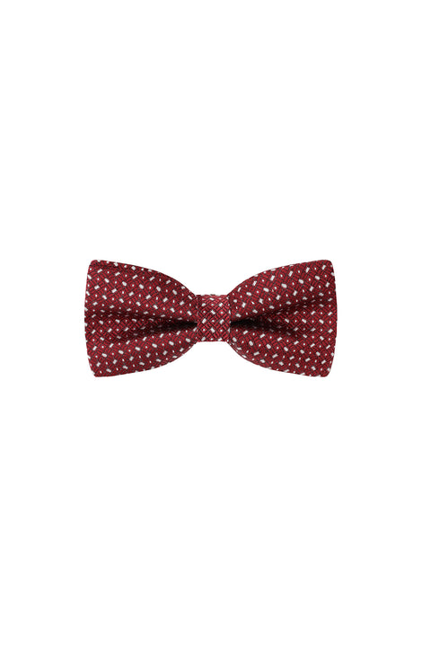Light Burgundy Patterned Bow Tie
