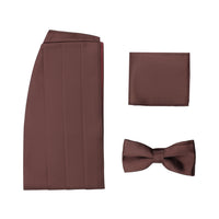 Dark Burgundy Bow Tie Set