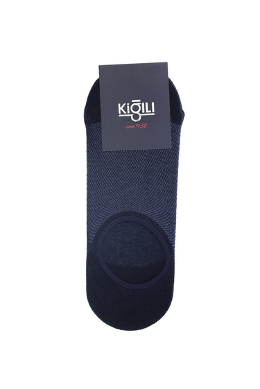 Orta Lacivert 2'li Pamuklu Desenli Loafer Çorap Seti