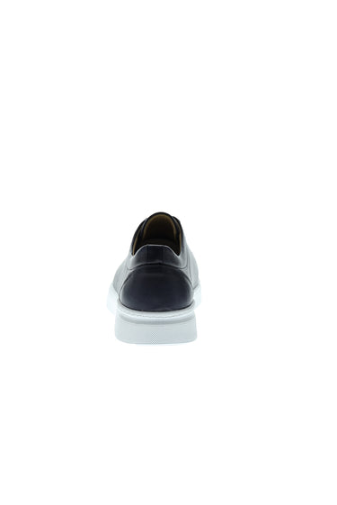 Orta Lacivert Sneaker Deri Ayakkabı