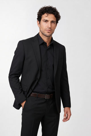 Siyah 7 Drop Slim Fit Dar Kesim Takım Elbise