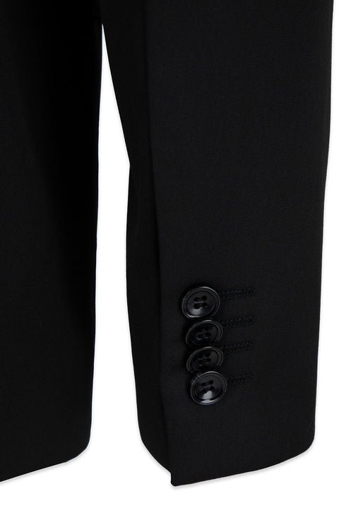 Siyah 7 Drop Slim Fit Dar Kesim Mono Yaka Likralı Takım Elbise