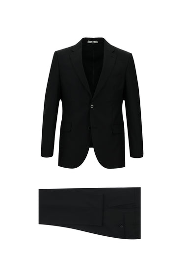 Siyah Regular Fit Klasik Takım Elbise