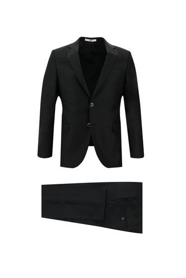 Siyah Regular Fit Klasik Takım Elbise