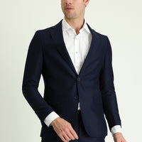 Koyu Lacivert Slim Fit Dar Kesim Klasik Takım Elbise