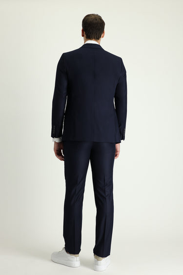 Koyu Lacivert Slim Fit Dar Kesim Klasik Takım Elbise