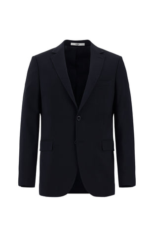 Siyah Lacivert 8 Drop Long Slim Fit Uzun Dar Kesim Takım Elbise