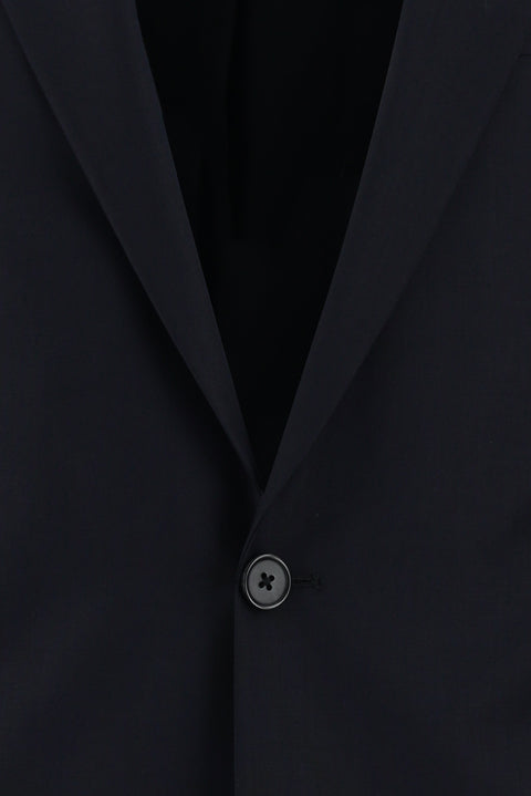 Siyah Lacivert 8 Drop Long Slim Fit Uzun Dar Kesim Takım Elbise