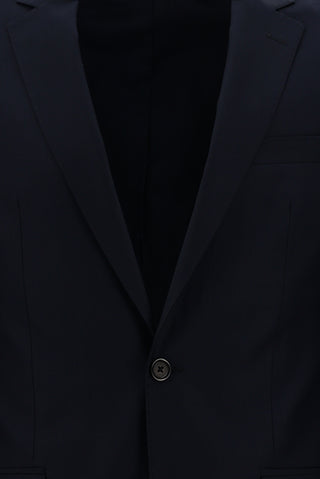 Siyah Lacivert 8 Drop Long Slim Fit Uzun Dar Kesim Takım Elbise