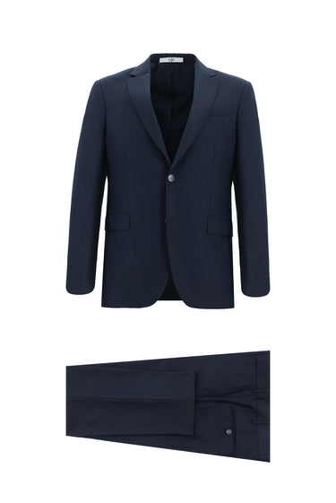 Koyu Lacivert Slim Fit Dar Kesim Klasik Takım Elbise