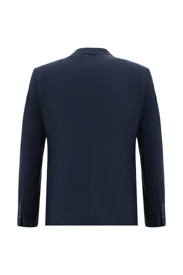 Koyu Lacivert Slim Fit Dar Kesim Klasik Takım Elbise