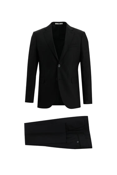 Siyah Slim Fit Dar Kesim Klasik Takım Elbise