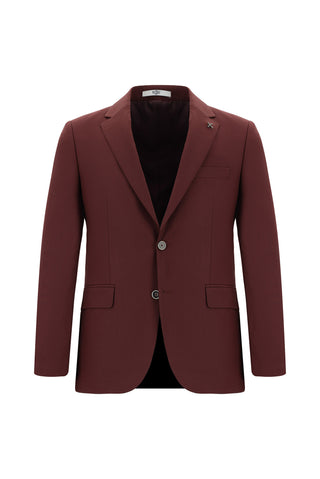Açık Bordo 7 Drop Slim Fit Dar Kesim Takım Elbise