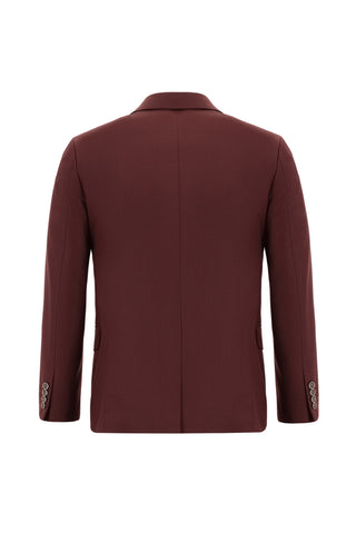 Açık Bordo 7 Drop Slim Fit Dar Kesim Takım Elbise