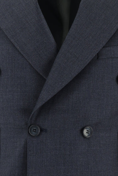 Açık Antrasit Slim Fit Dar Kesim Kruvaze Takım Elbise