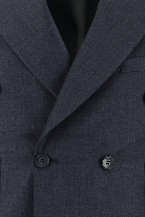 Açık Antrasit 7 Drop Slim Fit Dar Kesim Kruvaze Takım Elbise