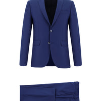 Koyu Lacivert 7 Drop Super Slim Fit Eksra Dar Kesim Takım Elbise